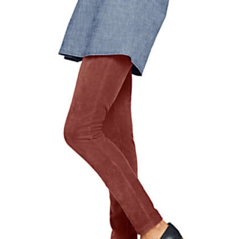 Lands end corduroy leggings in wine